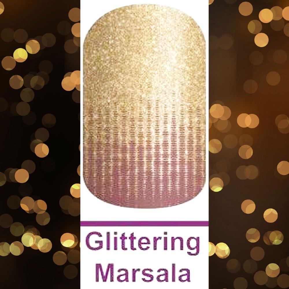 Jamberry nail wrap glittering marsala